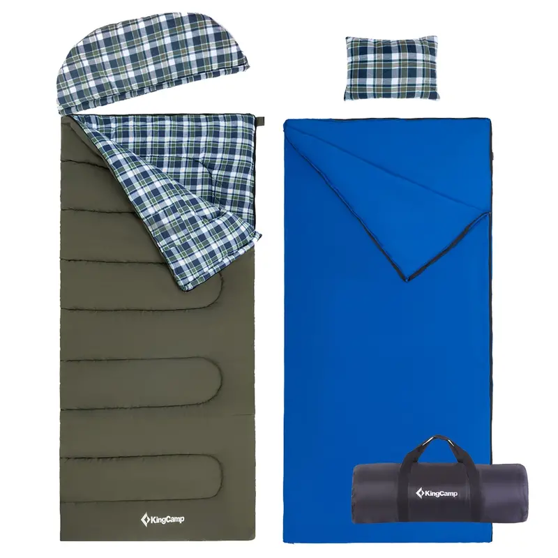 Kingcamp Forest 400 Extra-Warm Hooded Rectangular Sleeping Bag 1