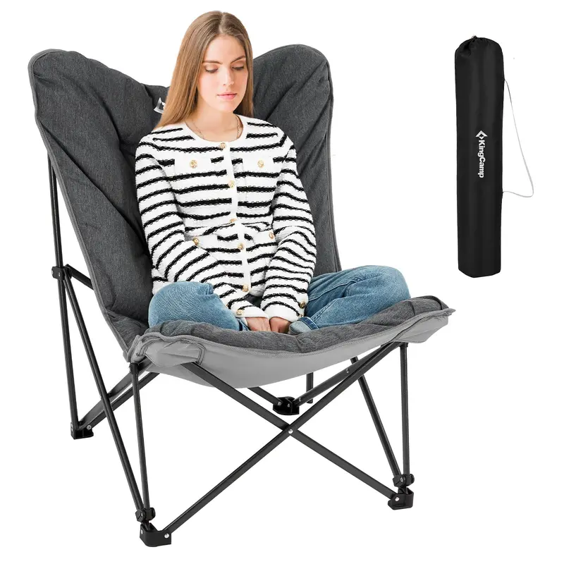 Kingcamp Lemon C10 Oversized Butterfly Chair – Padded Outdoor Lounger 1