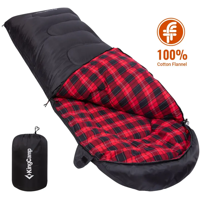 Kingcamp Oasis C450 Flannel-Lined Cold-Weather Sleeping Bag 1