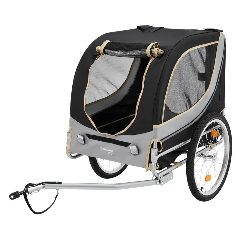 Kingcamp Pet Bike Trailer – Secure, Ventilated Dog Carrier For Cycling Adventures 1