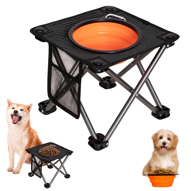 Kingcamp Pets Elevated Dual Stainless Steel Dog Bowls 1