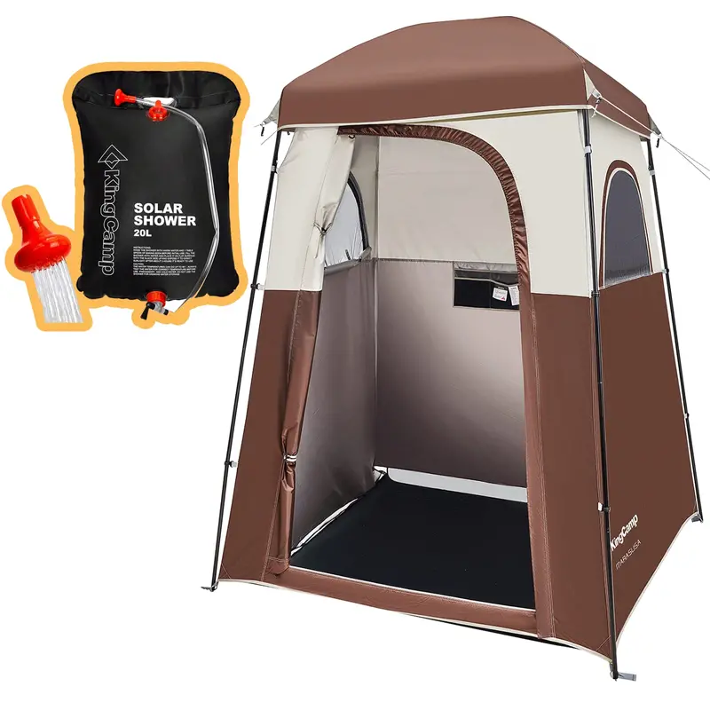 Kingcamp Single-Shower Tent Kit – Includes Integrated Solar Shower System 1