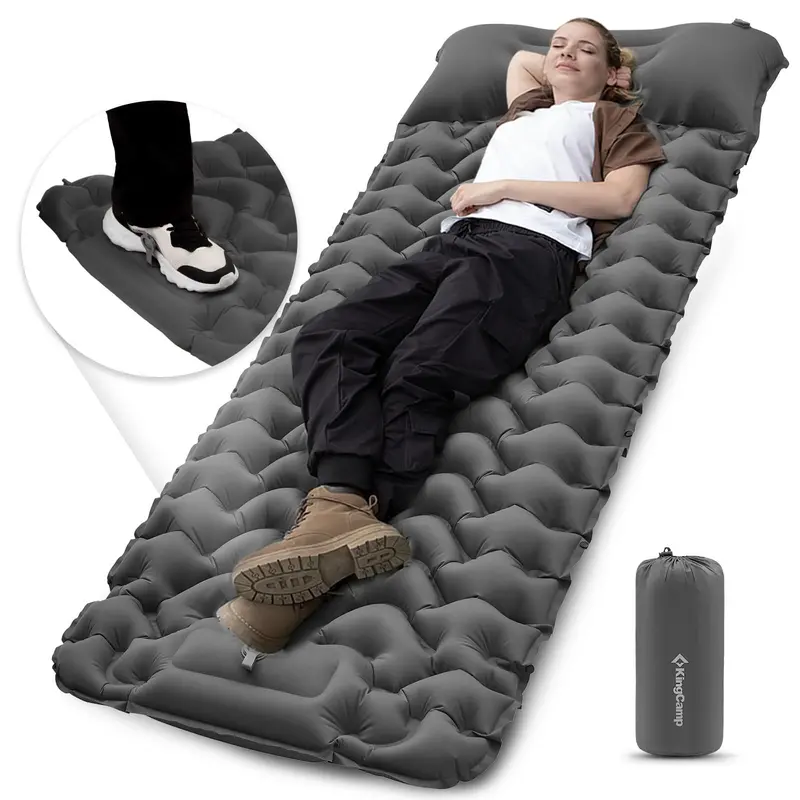 Kingcamp Ultralight Self-Inflating Sleeping Pad With Foot Pump & Pillow 3