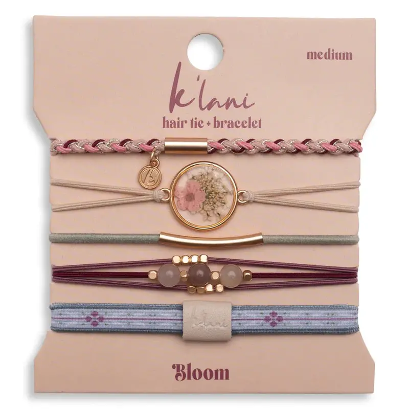 K'Lani Bloom Hair Tie With Coordinating Bracelet 1