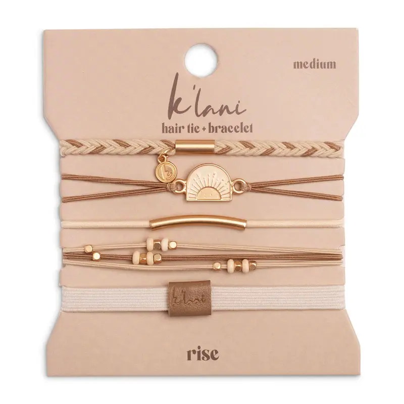 K'Lani Rise Hair Tie With Matching Bracelet Set 1