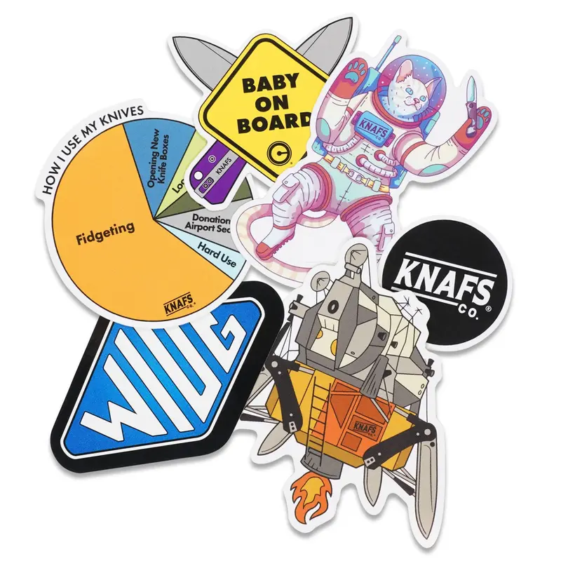 Knafs Sticker Pack – Set Of 6 Durable Vinyl Slaps 1