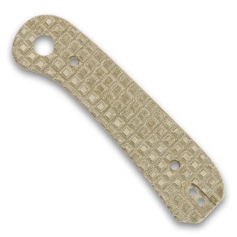 Knafs X Barnescraft Lander 1 Handle Scales – Frag Olive Linen Micarta 1
