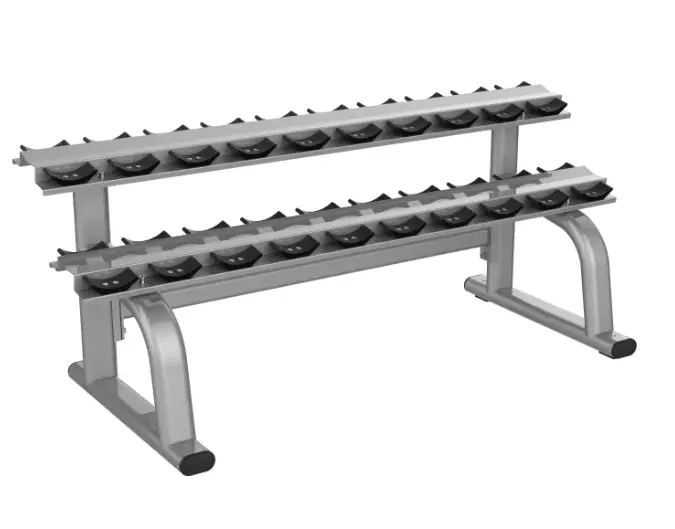 Kodiak Echo Round Two-Tier Dumbbell Rack – Space-Saving Commercial Storage 1