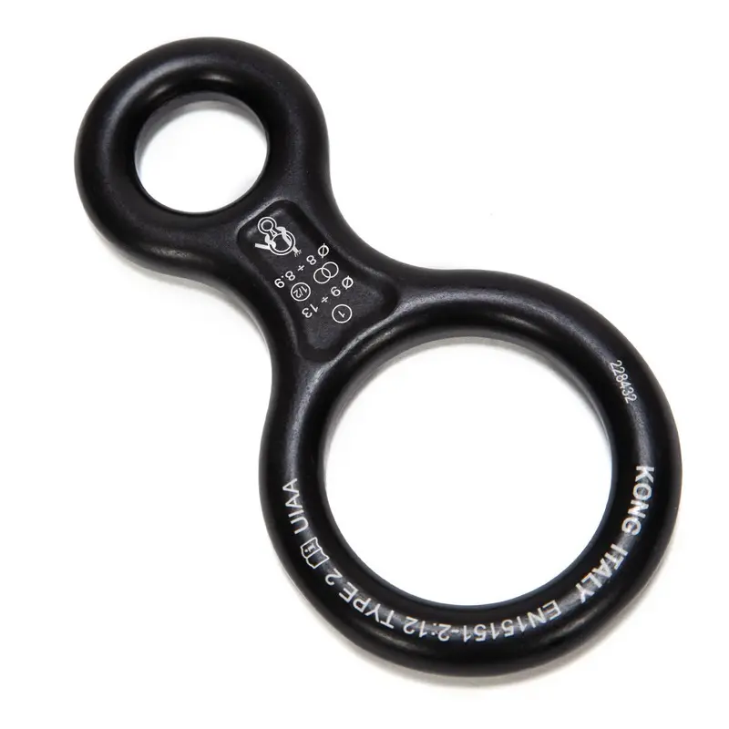 Kong 8 Classic Figure-8 Descender – Black Anodized 1