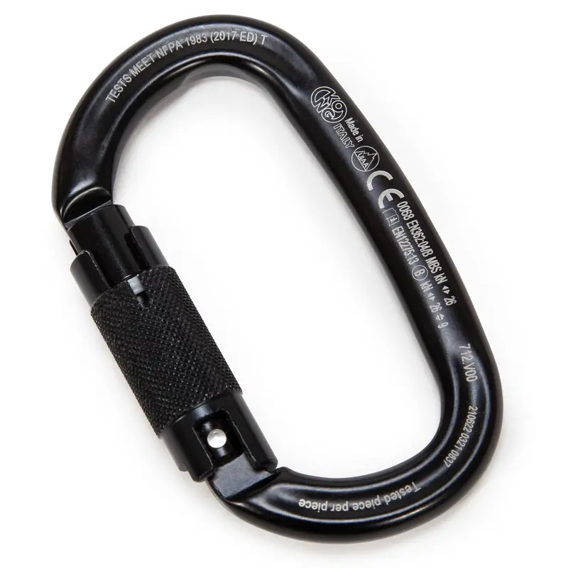 Kong Black-Anodized Oval Carabiner 1