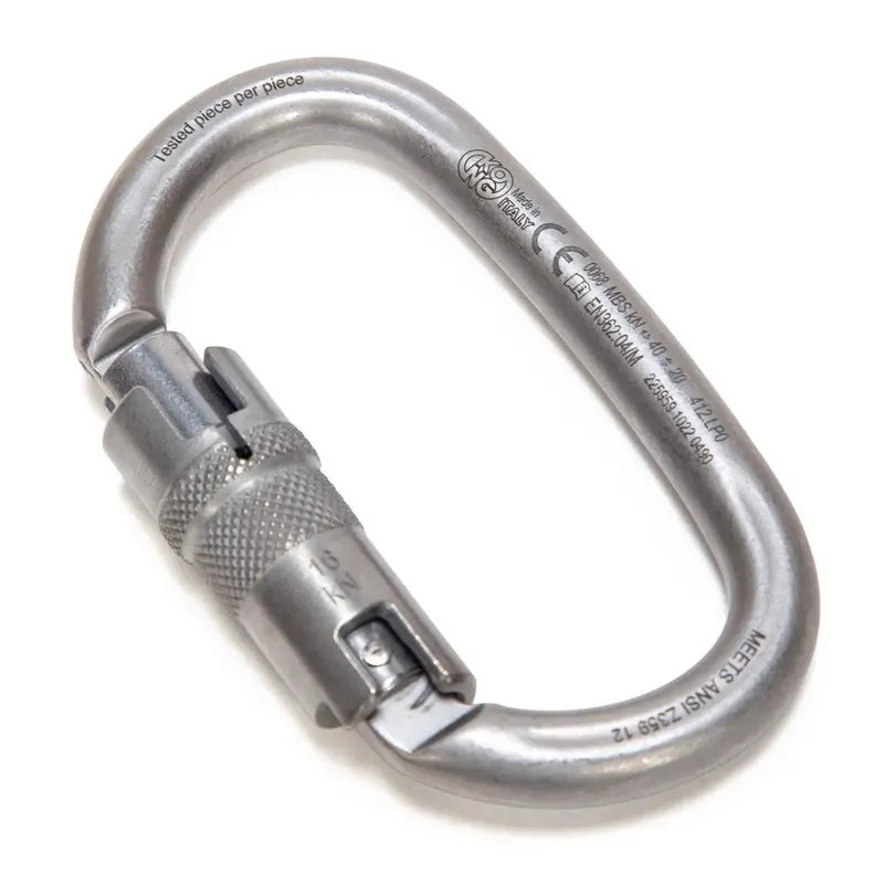 Kong Matte Silver Oval Steel Carabiner 1