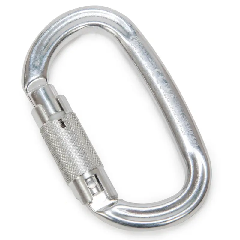 Kong Polished Silver Oval Carabiner 1