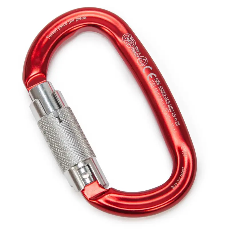 Kong Red-Anodized Oval Carabiner 1