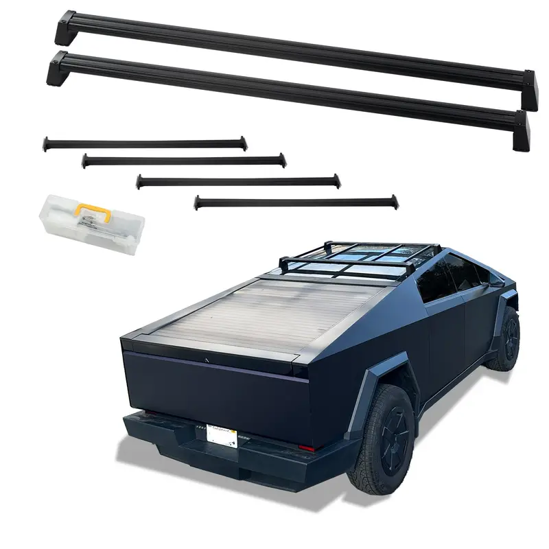 Kozyard Heavy-Duty Roof Rack Crossbars For Tesla Cybertruck (2024+) – Aluminum, 350–900 Lb Load Capacity, Kayak/Bike/Snowboard Ready 2