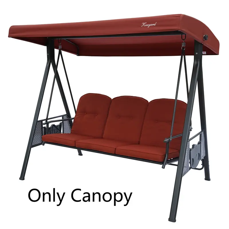 Kozyard Herbert 3-Person Swing Canopy Replacement – Beige, Red Or Navy Blue Fabric Only 2