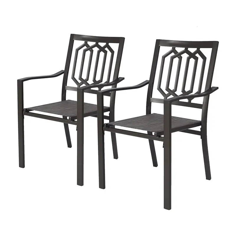 Kozyard Villa Textilene Patio Dining Chair – Rust-Resistant Aluminum Sling Chair For Outdoor Seating 1