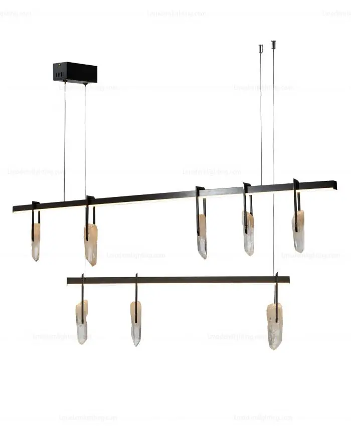 L Modern Lighting Abacus Chandelier – 1500+900 Contemporary Multi-Tier Light 1