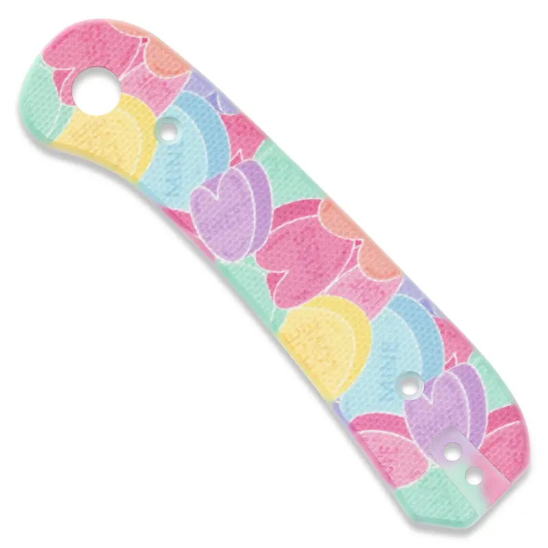 Lander 1 Knife Scales – Candy Hearts Themed Decorative Inserts 1