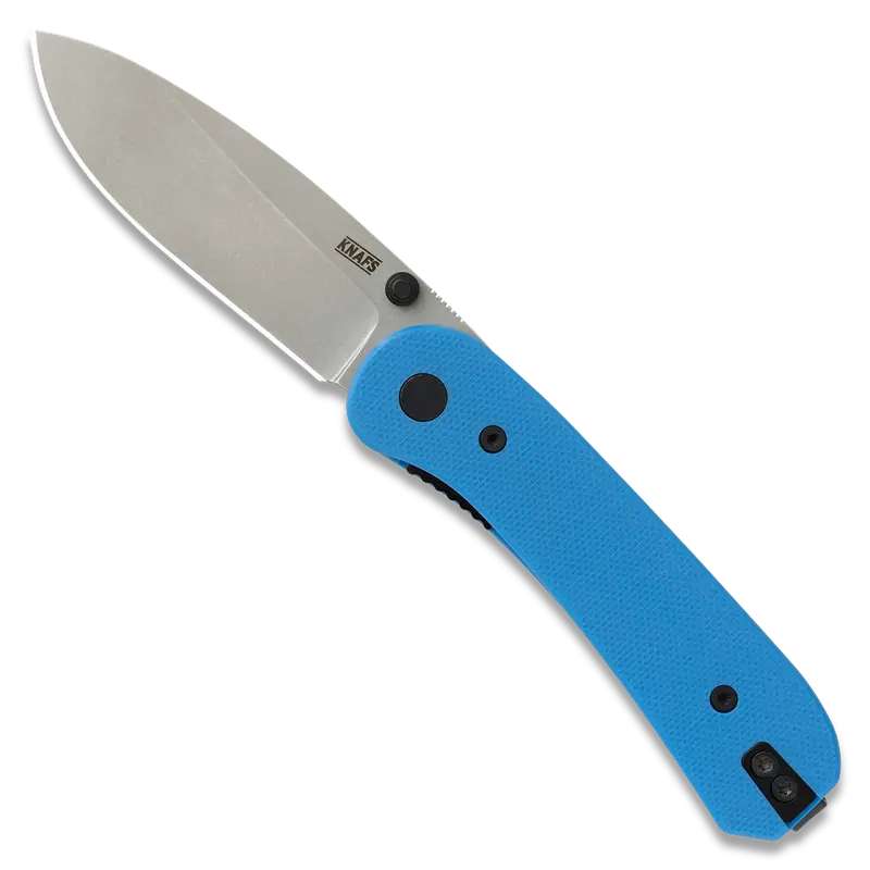 Lander 1 Pocket Knife – Blue G10 Handle With D2 Steel Blade 1