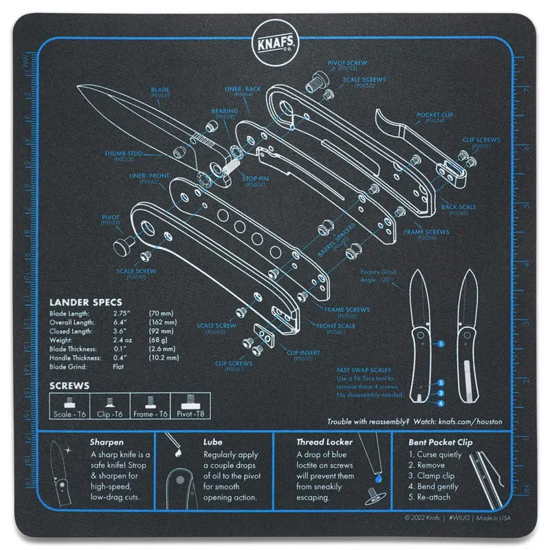 Lander 1 Shop Mat – Dual-Use Knife Work Surface & Mouse Pad 1