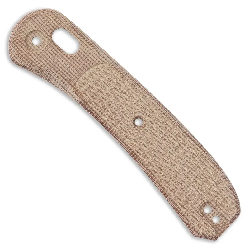 Lander 2 Knife Handle Scales – Peanut Micarta With Textured Checkered Grip 1