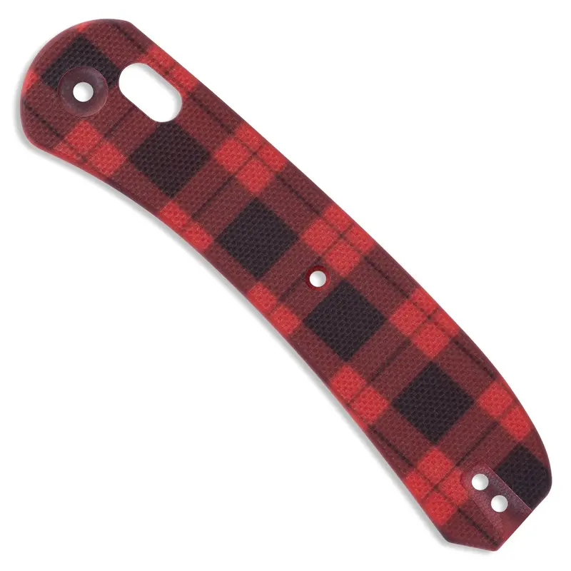 Lander 2 Knife Handle Scales – Textured Flannel Pattern G10 Grip Panels 1