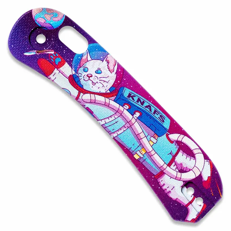 Lander 3 Knife Scales – Kitty Cosmo Crew Illustrated G10 Design 1