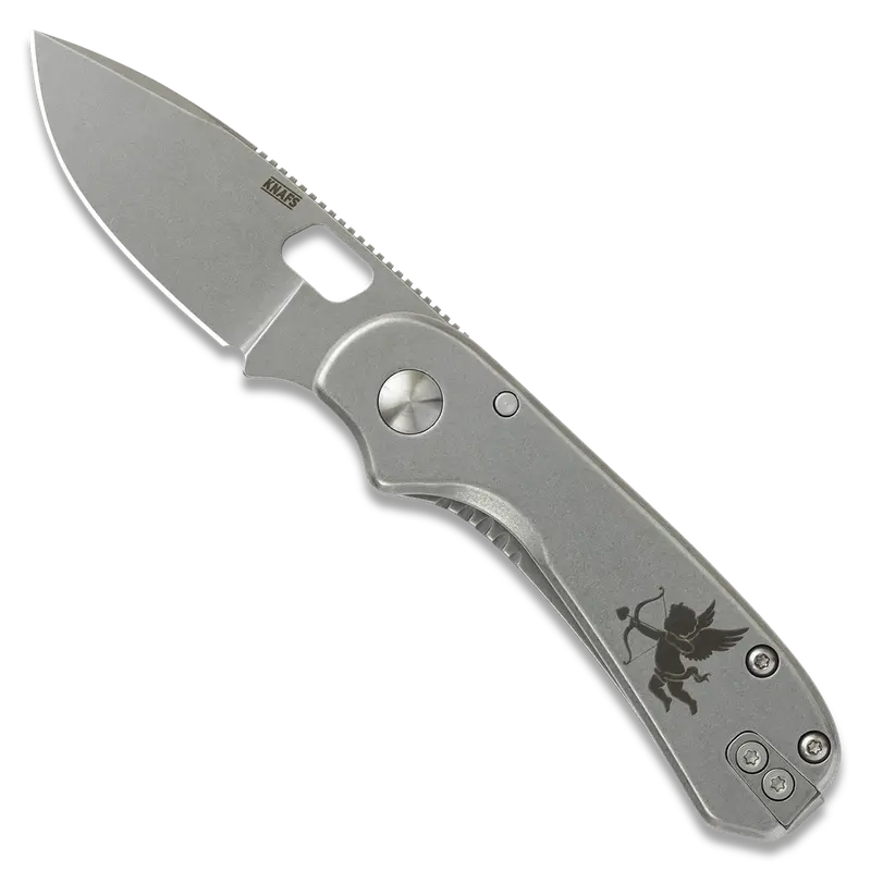 Lander 5 Folding Knife – Valentine’S Day Engraved Gray Stonewash Edition 1