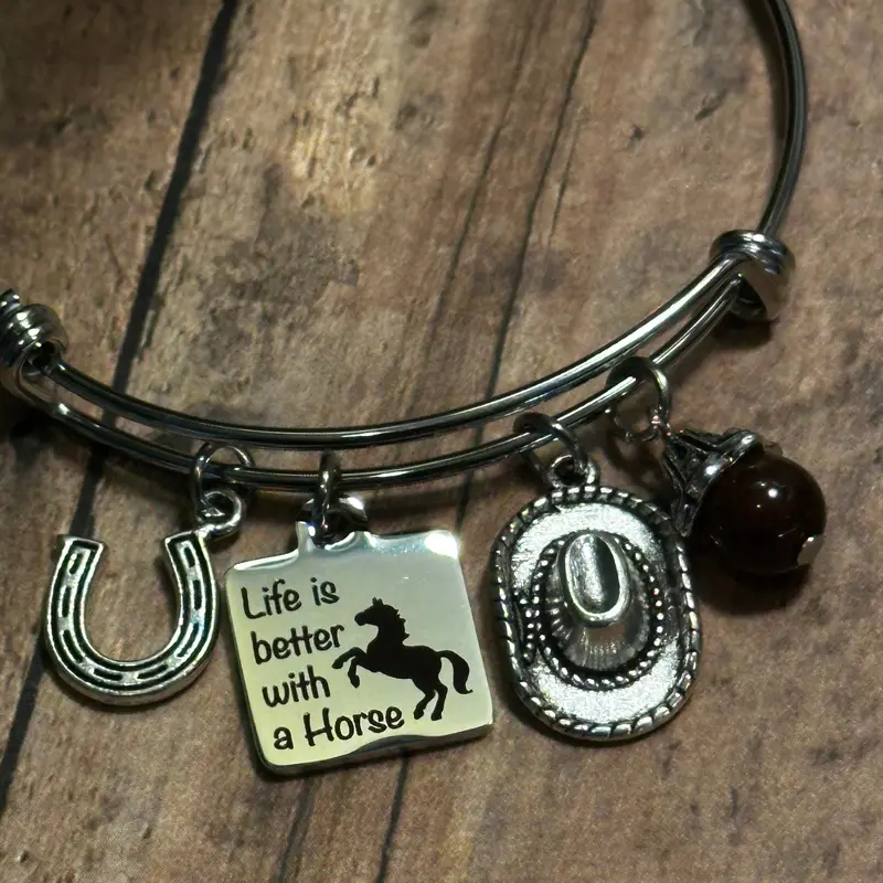 Life Is Better With A Horse – Inspirational Equestrian Jewelry Or Gift (B147) 1