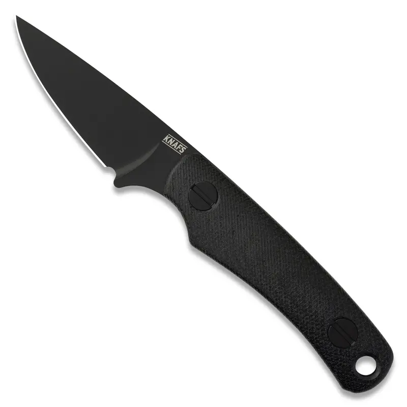 Little Lulu Fixed-Blade Knife – Black Cerakote S35Vn Blade With Black Micarta Handles 1