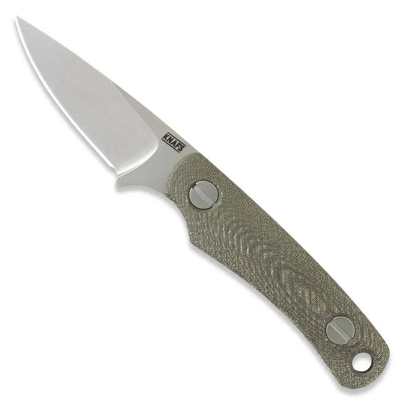 Little Lulu Fixed Blade Knife – Stonewashed Magnacut And Green Micarta Construction 1