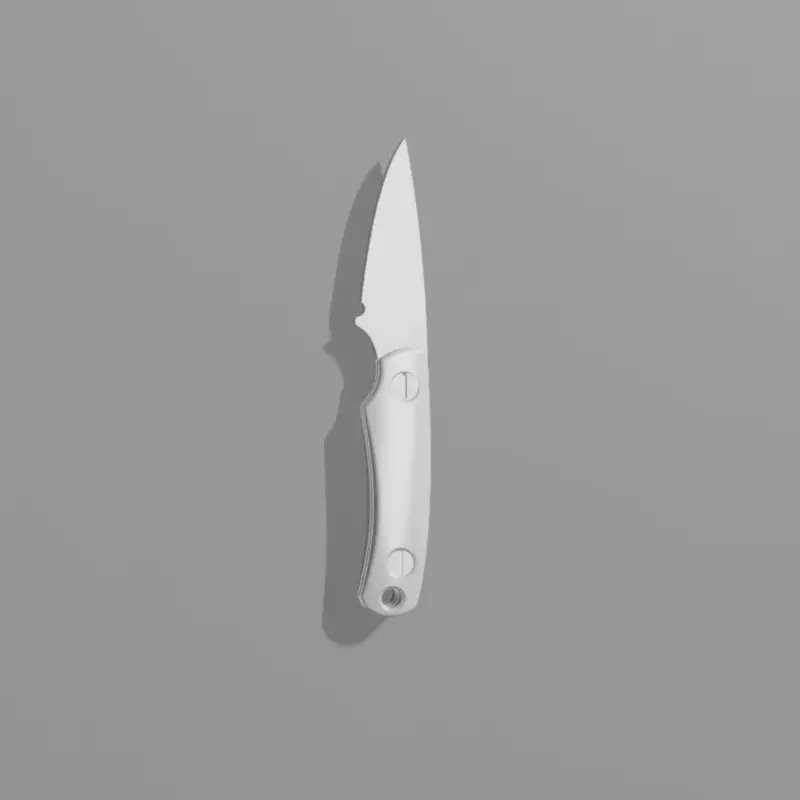 Little Lulu Fixed Blade Outline Template – Printable 3D Knife Silhouette 1
