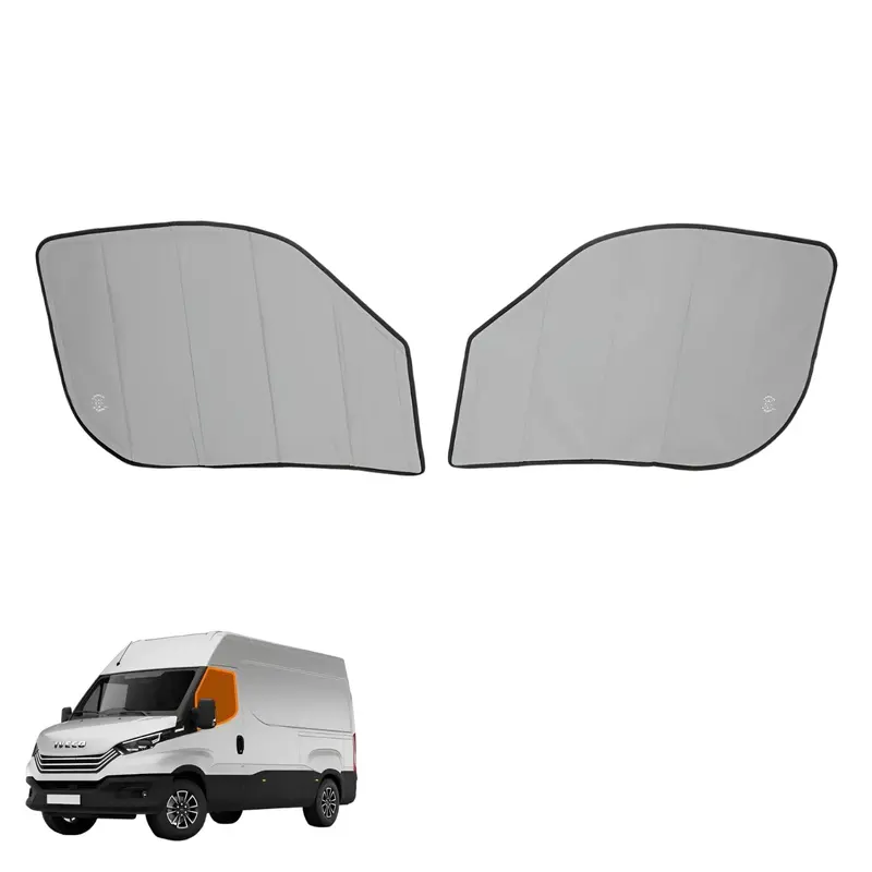 'Living In A Bubble' Driver & Passenger Side Window Thermomats • Pair • Iveco Daily (2015+) 1