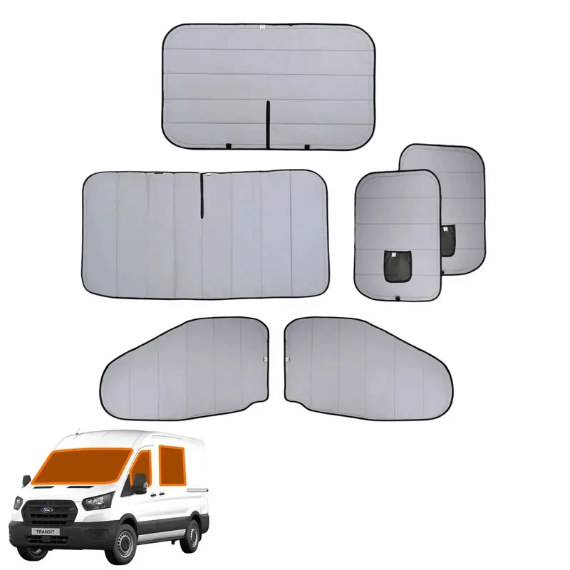 Living In A Bubble Ford Transit (2015–Present) 6-Piece Thermal Mat Kit – Mid & High Roof 1