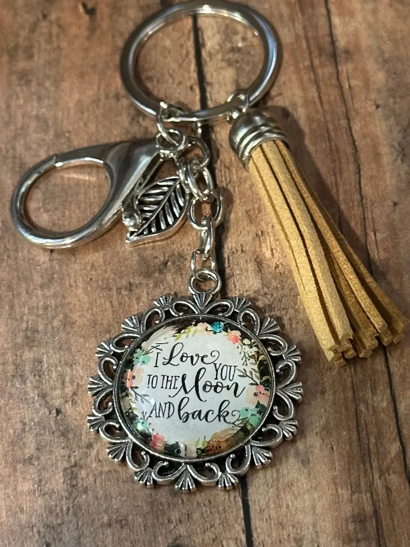 Love You To The Moon Keychain – Celestial-Themed Gift (K000-60) 1