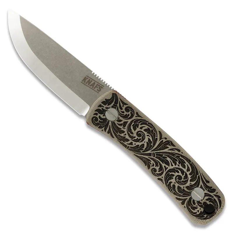 Lulu Fixed Blade Knife – Hand-Engraved Filigree Design, Texas Limited Release 1
