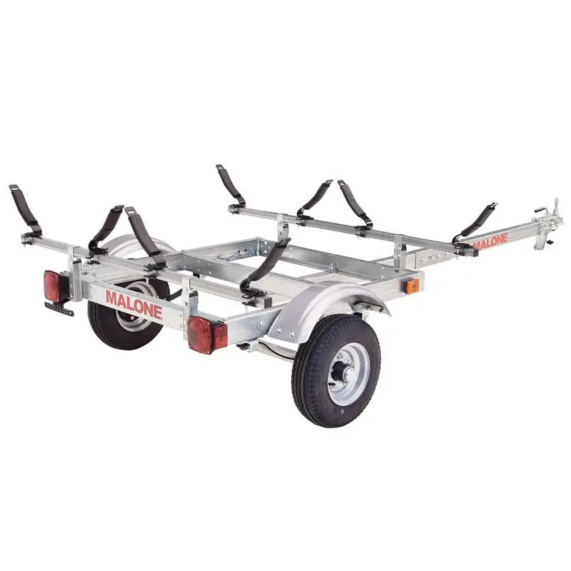Malone Ecolight 2-Kayak Trailer With V-Rack Mounting System 1