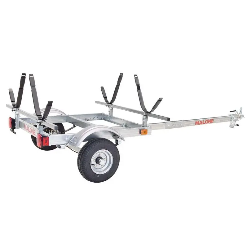 Malone Ecolight Two-Kayak Trailer With J-Rack Setup 1