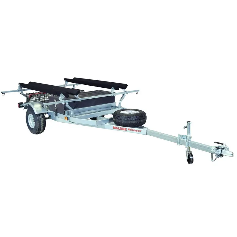 Malone Megasport Dual-Kayak Trailer – Bunk-Style Setup With Integrated Storage 1