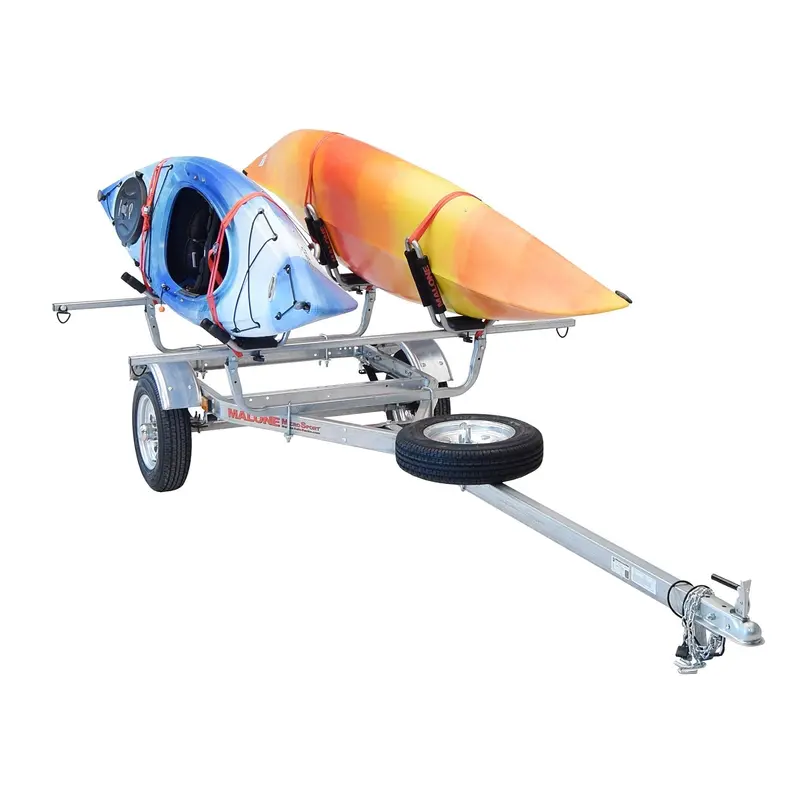 Malone Microsport 2-Kayak Trailer With Dual J-Rack Systems And Spare Tire 1