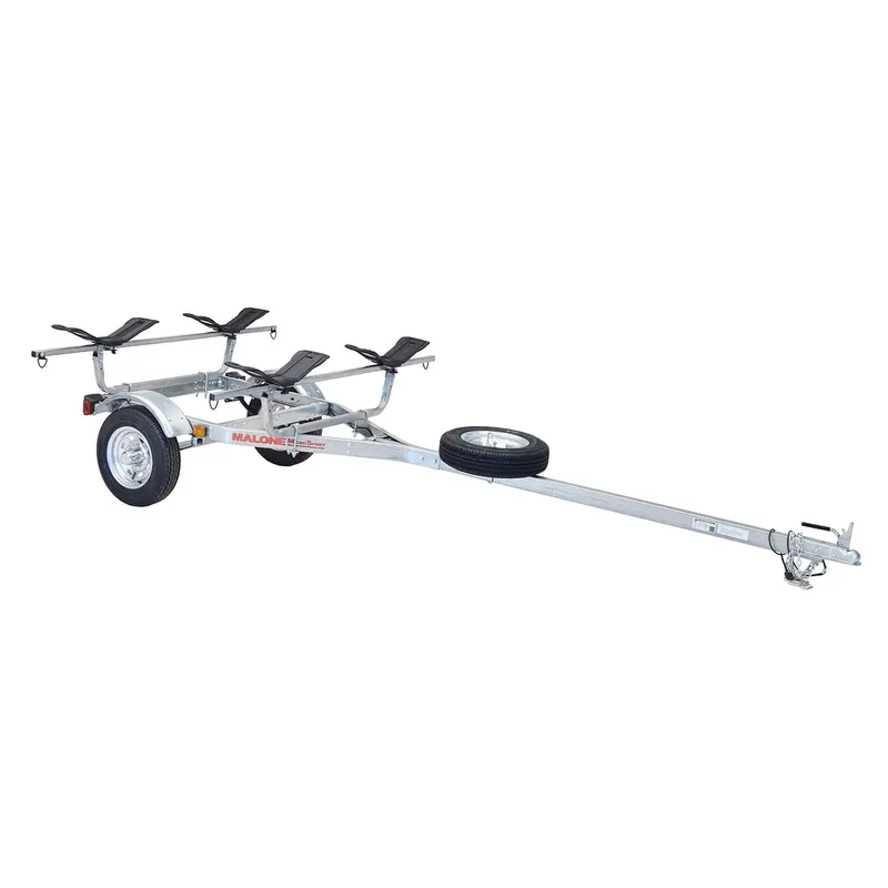 Malone Microsport 2-Kayak Trailer With Dual Megawing Carriers And Spare Tire 1