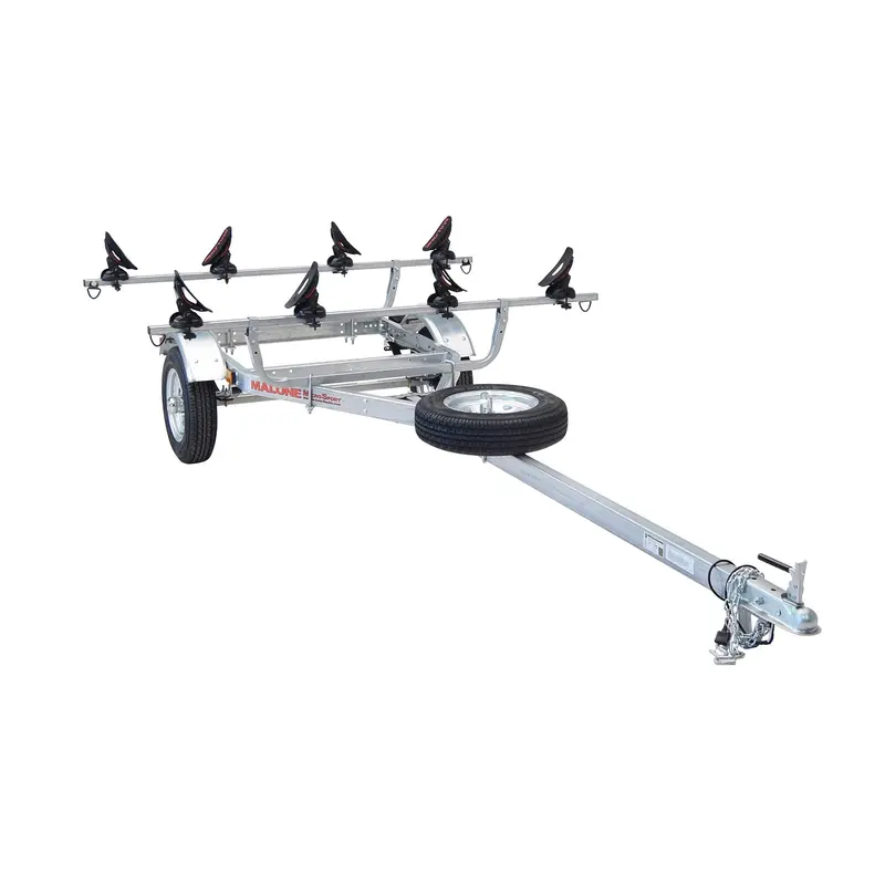 Malone Microsport 2-Kayak Trailer With Dual Saddle Up Pro Racks And Spare Tire 1