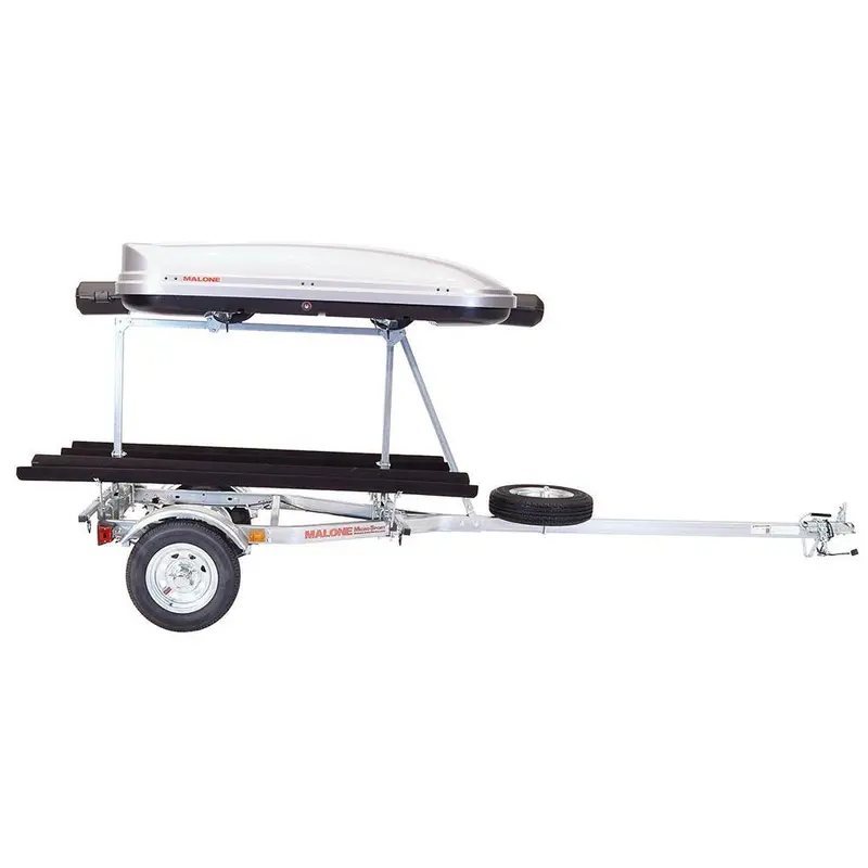 Malone Microsport Lowbed Trailer With Tier Kit, Spare Tire, Dual Bunk Systems, Cargo Box & Rod Tube 1