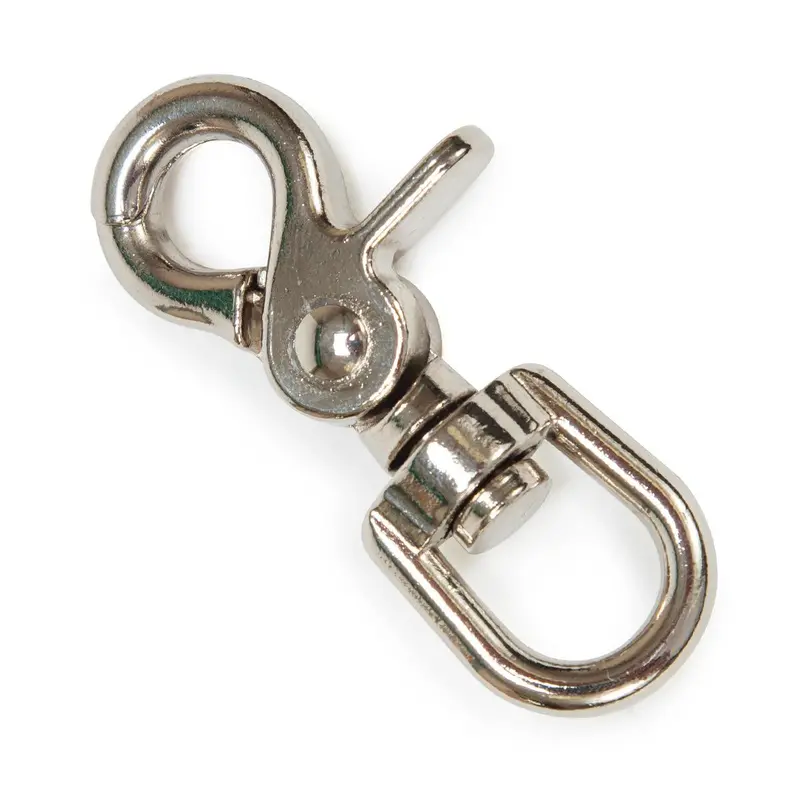Mini Nickel-Plated Trigger Snap Hook – 1/2 Inch 1