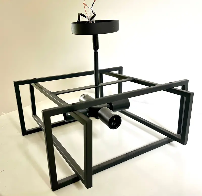 Minimalist Black Ceiling Light – Four-Bulb Modern Flush Mount Fixture 1