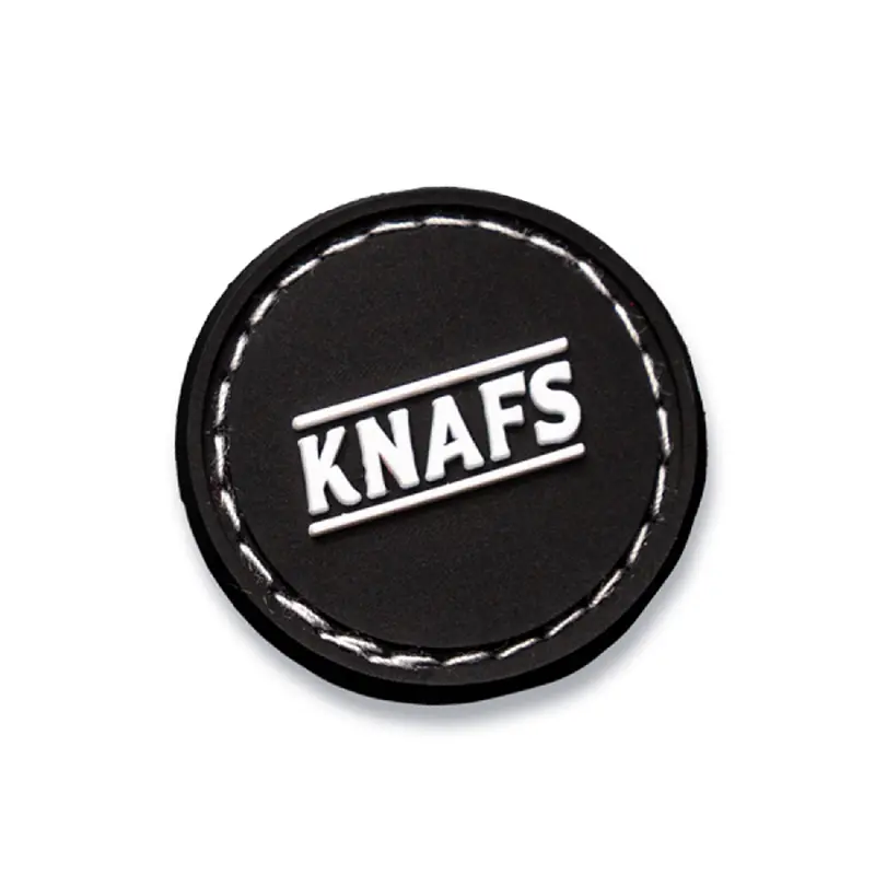 Minimalist Black Logo Knafs Embroidered Patch 1