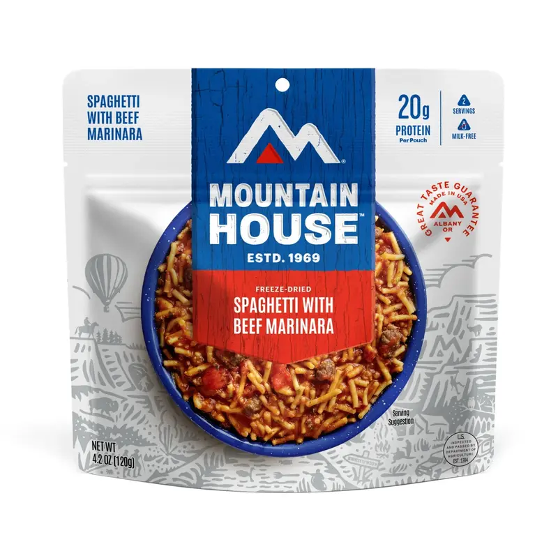 Mountain House Classic Spaghetti With Meat Sauce Freeze-Dried Meal Pouch 1