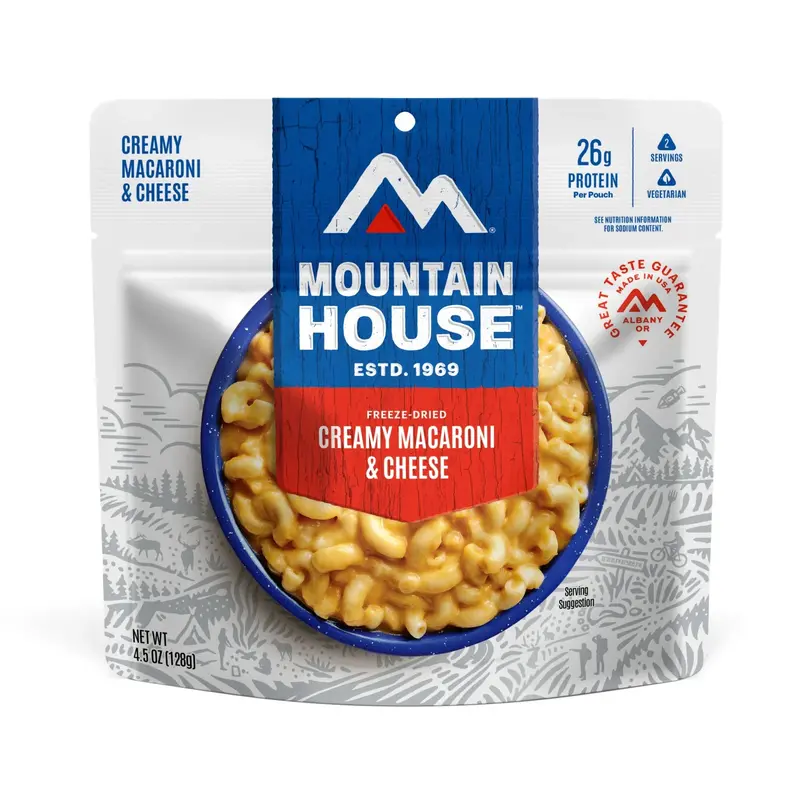 Mountain House Creamy Mac & Cheese Freeze-Dried Meal Pouch (290032) 1