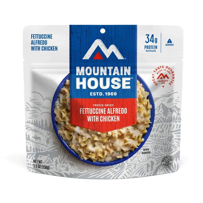 Mountain House Fettuccine Alfredo With Chicken – Freeze-Dried Meal (Single Serving) 1