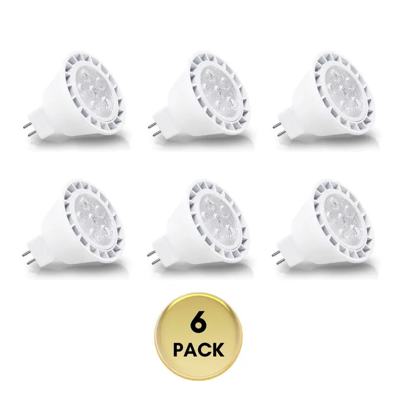 Mr16 Led Bulbs – 7W, 12V Low-Voltage, 490Lm, Dimmable, Ce/Rohs Certified, Waterproof Landscape & Accent Lighting (6-Pack) 1